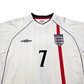 2001/03 England Home Football Shirt (L) Umbro #7 Beckham