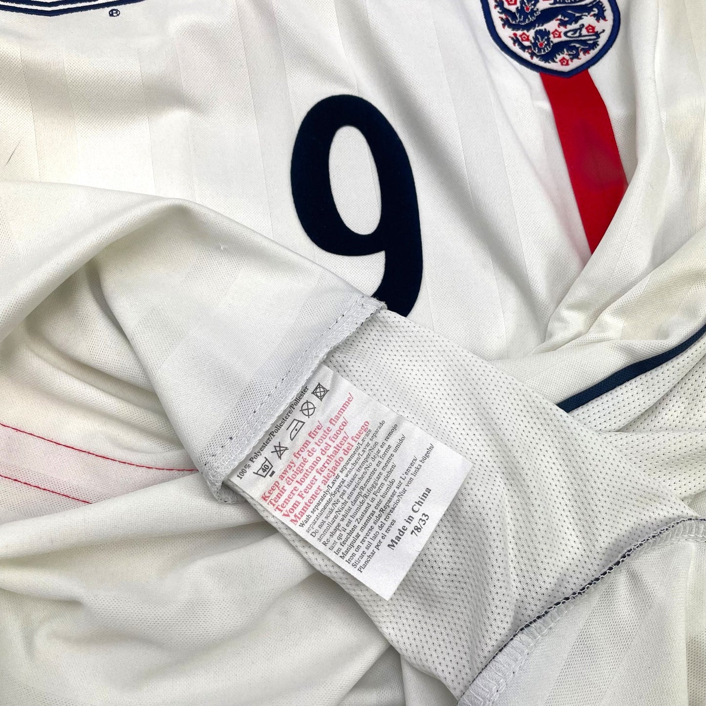 2001/03 England Home Football Shirt (XL) Umbro #9 Fowler