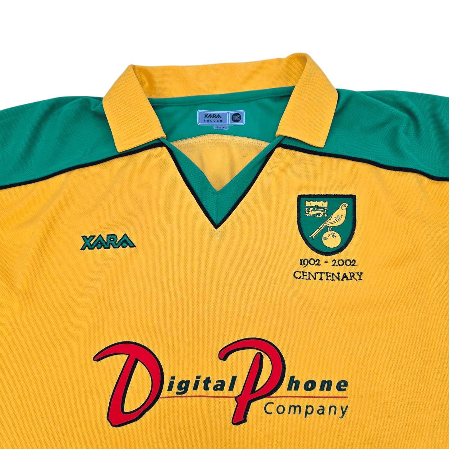 2001/03 Norwich City Home Football Shirt (XL) Xara (Centenary)