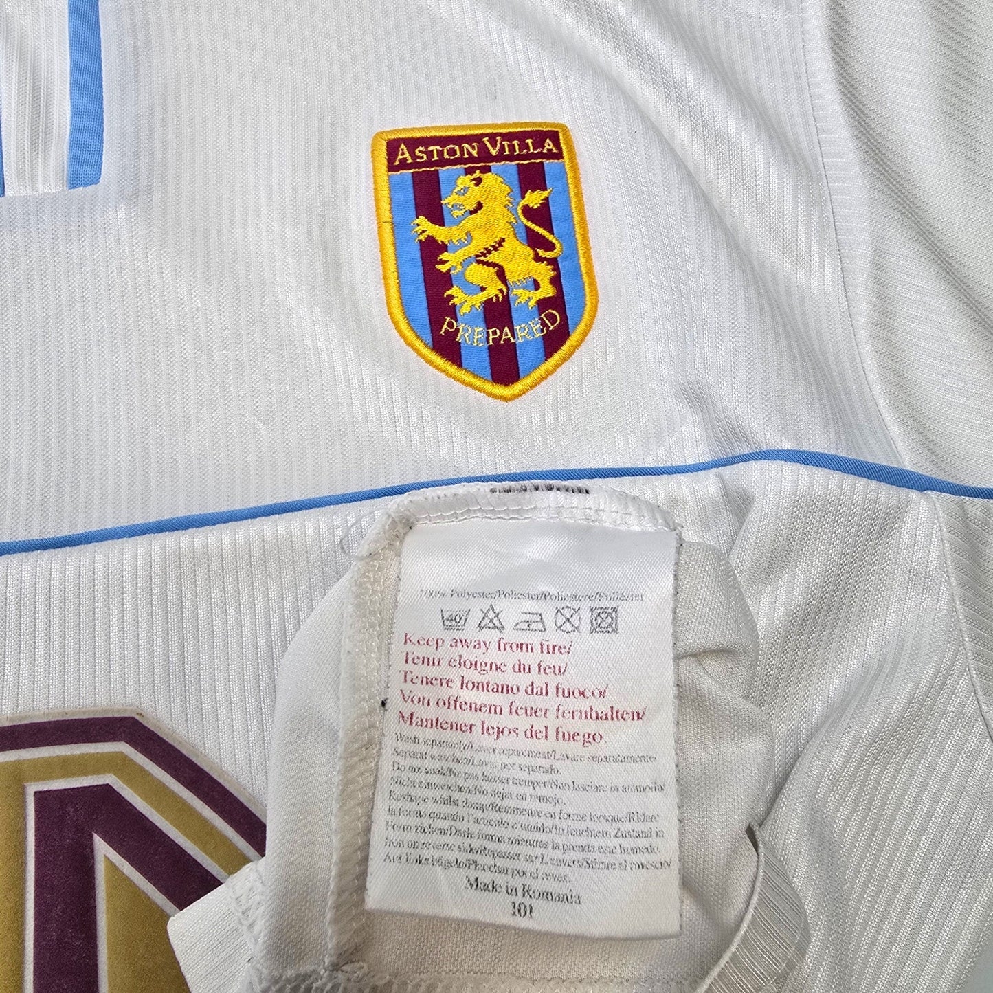 2002/03 Aston Villa Away Football Shirt (S) Diadora