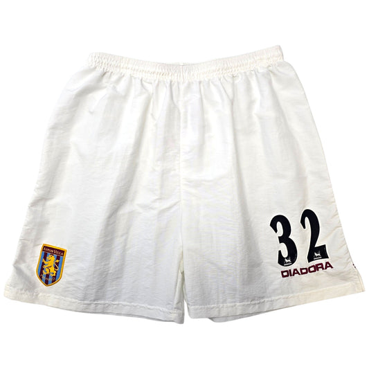 2002/03 Aston Villa Football Shorts (L) Diadora | Away (#32 Luke Moore)