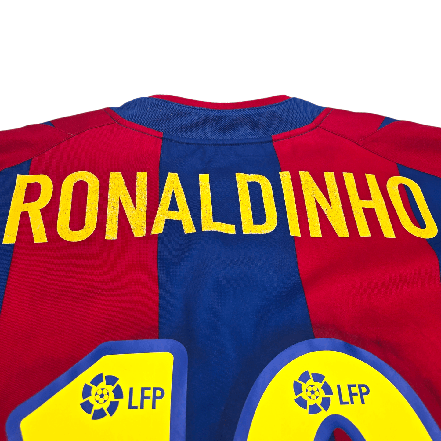 2002/03 Barcelona Home Football Shirt (L) Nike #10 Ronaldinho