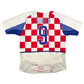 Soccer jersey with red and white checkered pattern, blue sleeves, and 'Suker' name and number '9'.