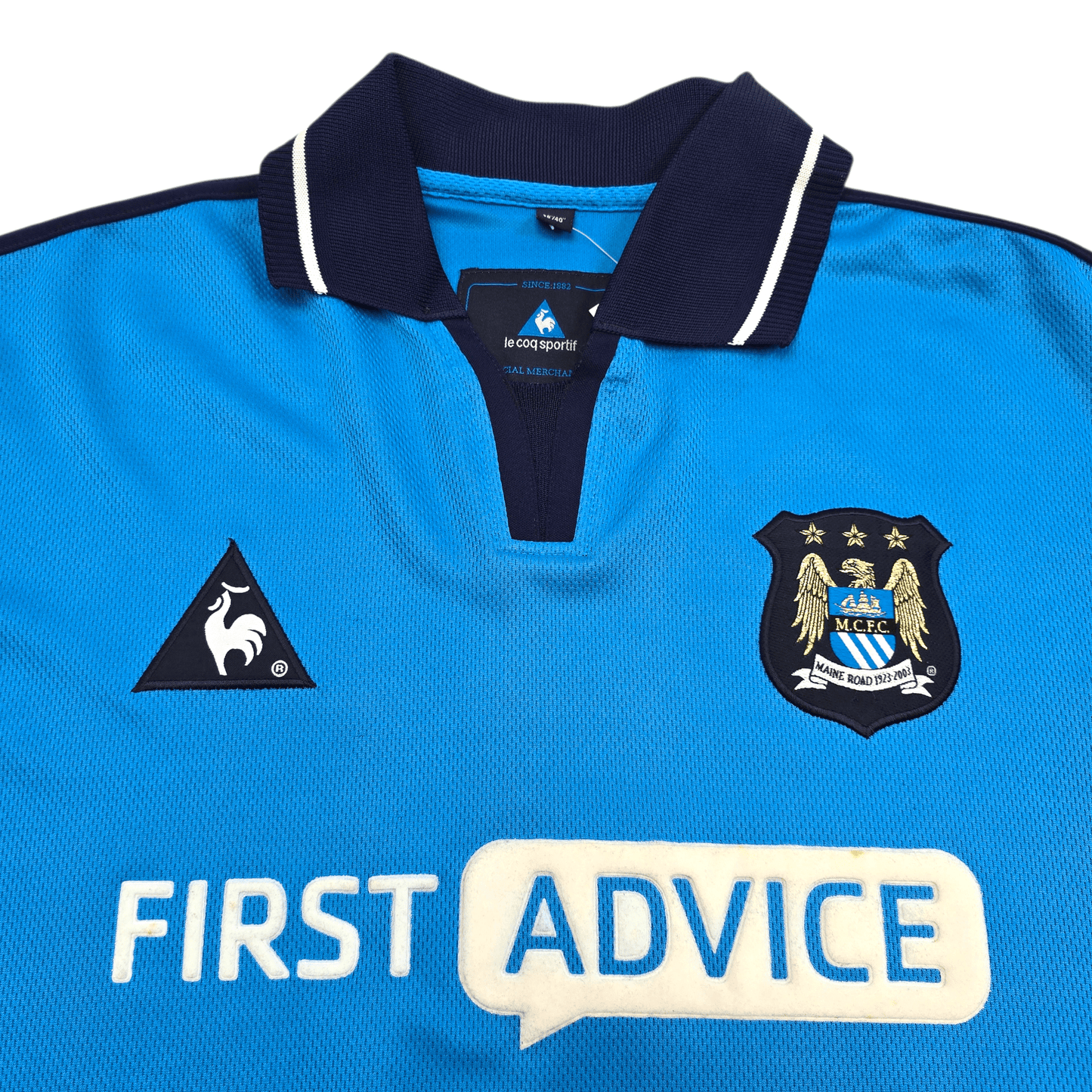 2002/03 Manchester City Home Football Shirt (M) Le Coq Sportif