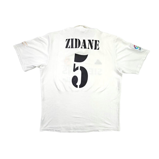 2002/03 Real Madrid Home Football Shirt (L) Adidas #5 Zidane *Centenary*