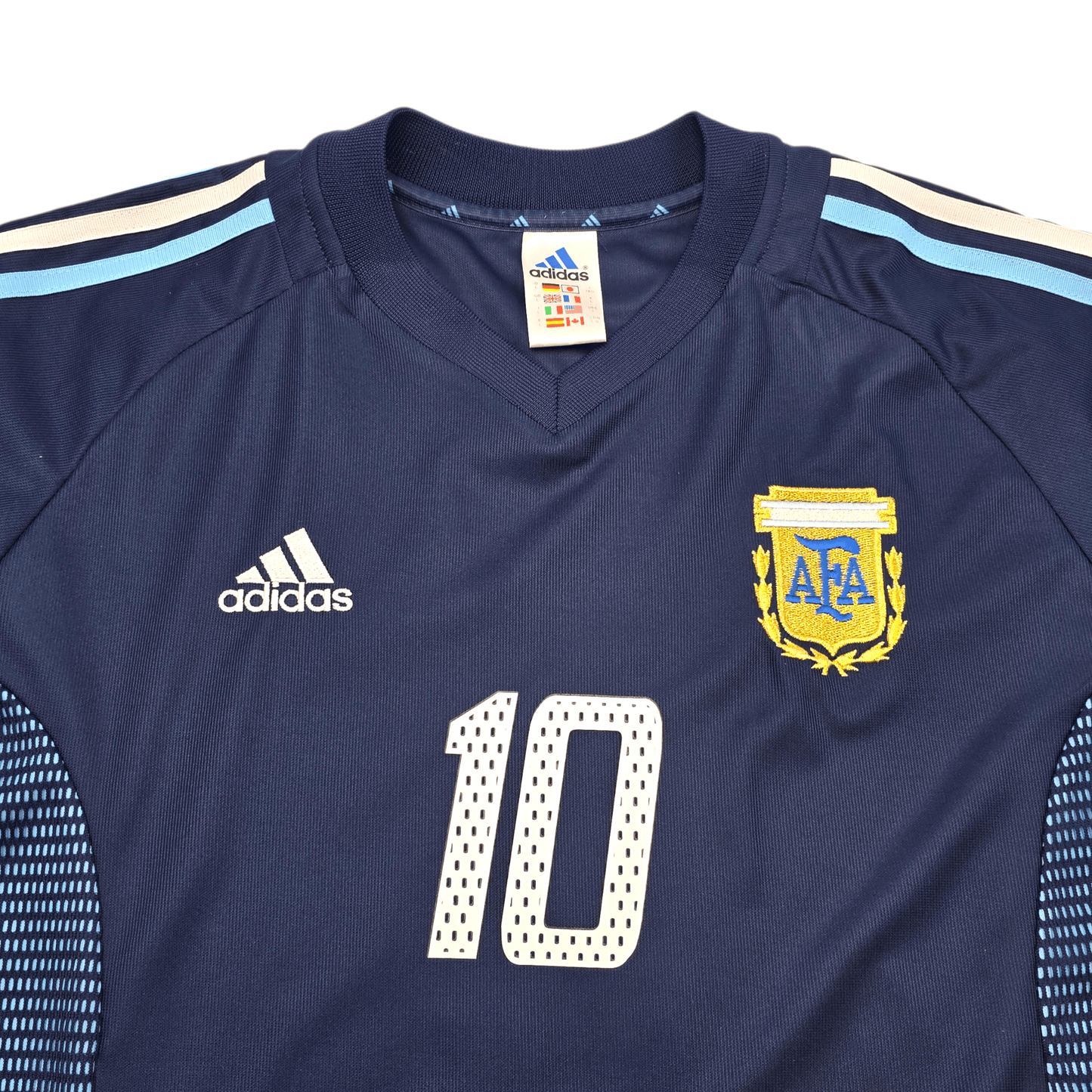 2002/04 Argentina Away Football Shirt (L) Adidas #10