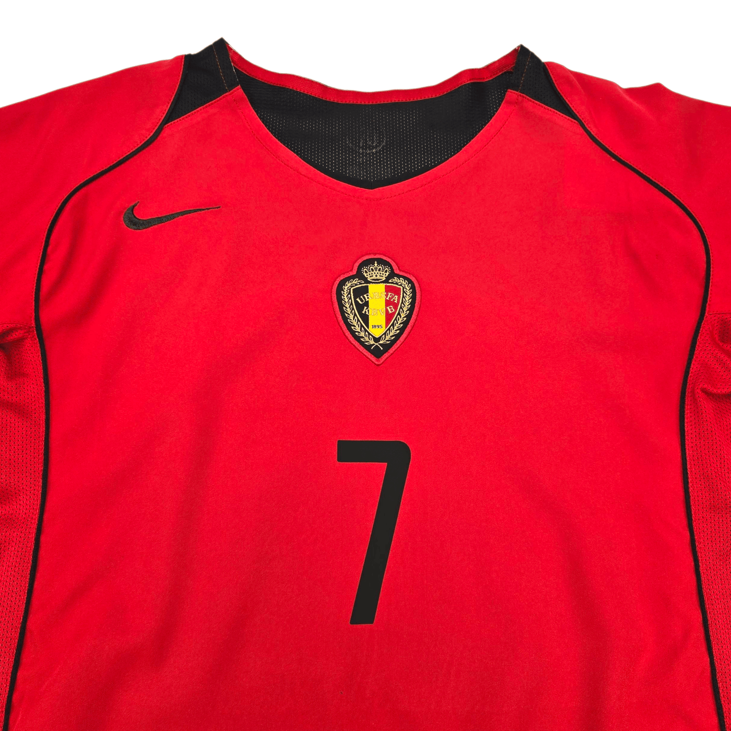 2002/04 Belgium Home Football Shirt (M) Nike #7 Wilmots