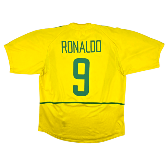 2002/04 Brazil Home Football Shirt (XL) Nike #9 Ronaldo