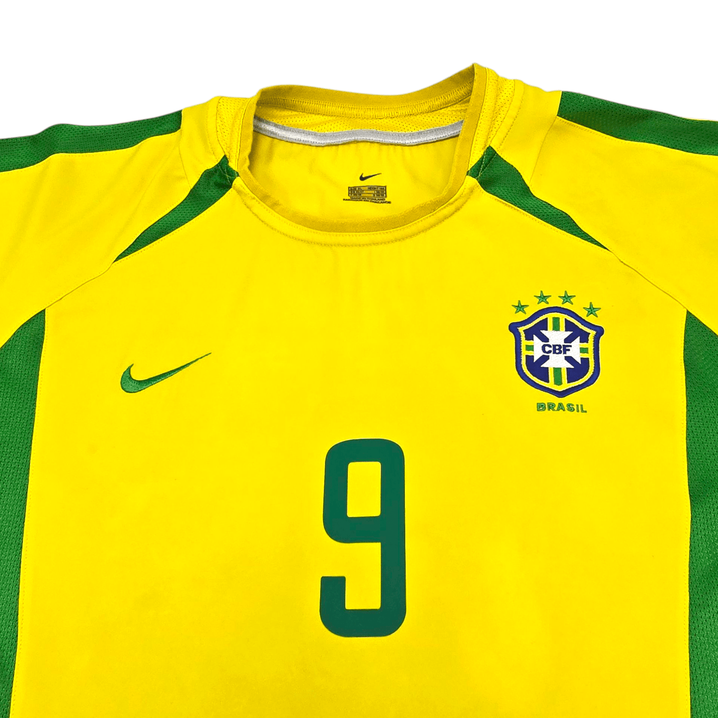 2002/04 Brazil Home Football Shirt (XL) Nike #9 Ronaldo