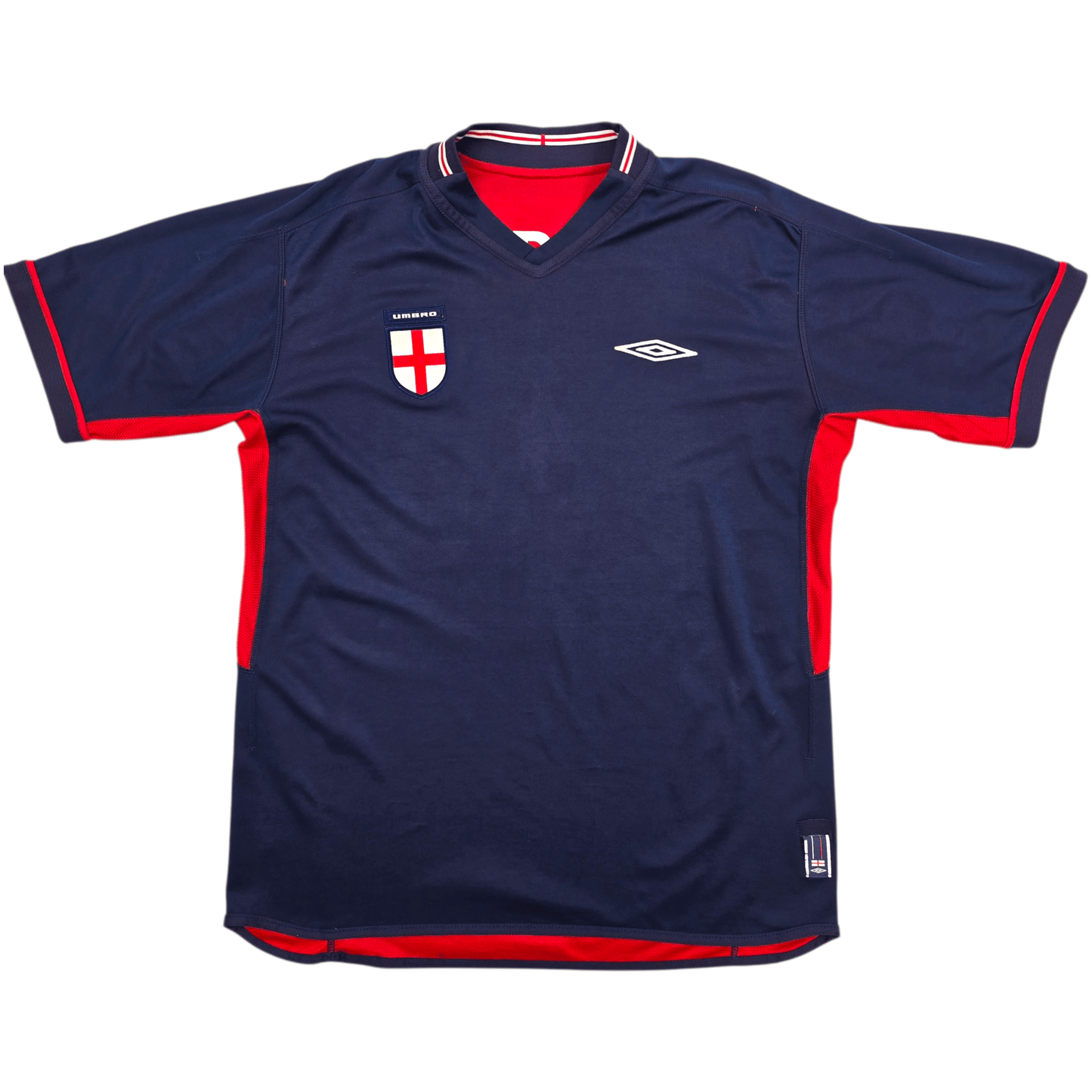 2002/04 England Away Football Shirt (L) Umbro #4 Gerrard