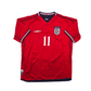 2002/04 England Away Football Shirt (M) Umbro #11 Heskey