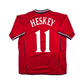 2002/04 England Away Football Shirt (M) Umbro #11 Heskey