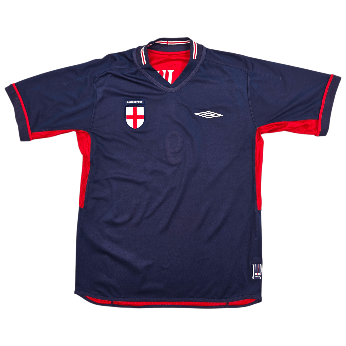 2002/04 England Away Football Shirt (M) Umbro #9 Fowler