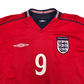 2002/04 England Away Football Shirt (M) Umbro #9 Fowler