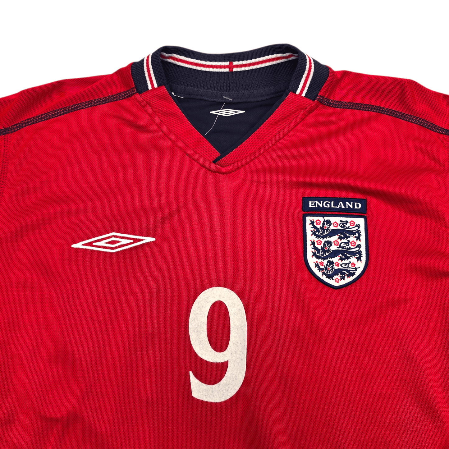 2002/04 England Away Football Shirt (M) Umbro #9 Fowler