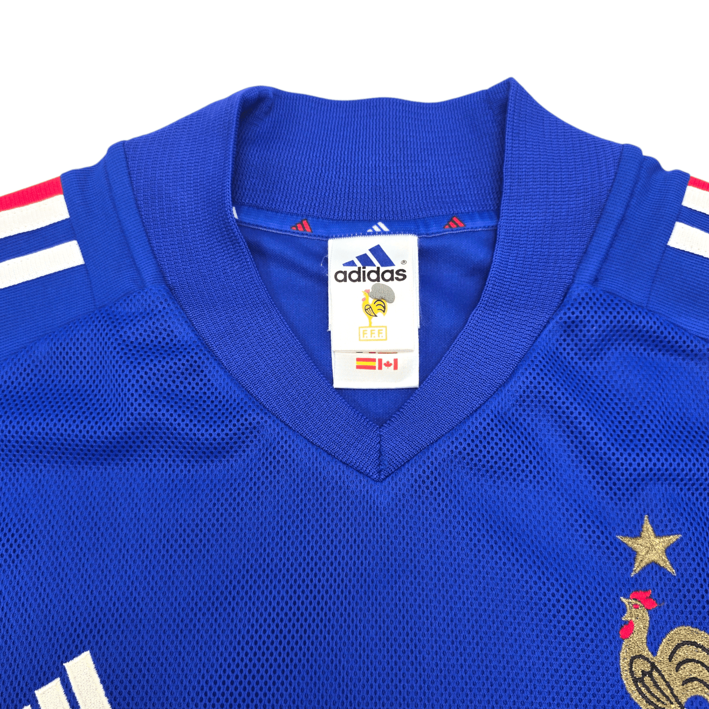 2002/04 France Home Football Shirt (L) Adidas #10 Zidane