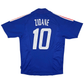 2002/04 France Home Football Shirt (L) Adidas #10 Zidane