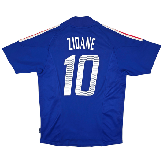 2002/04 France Home Football Shirt (L) Adidas #10 Zidane