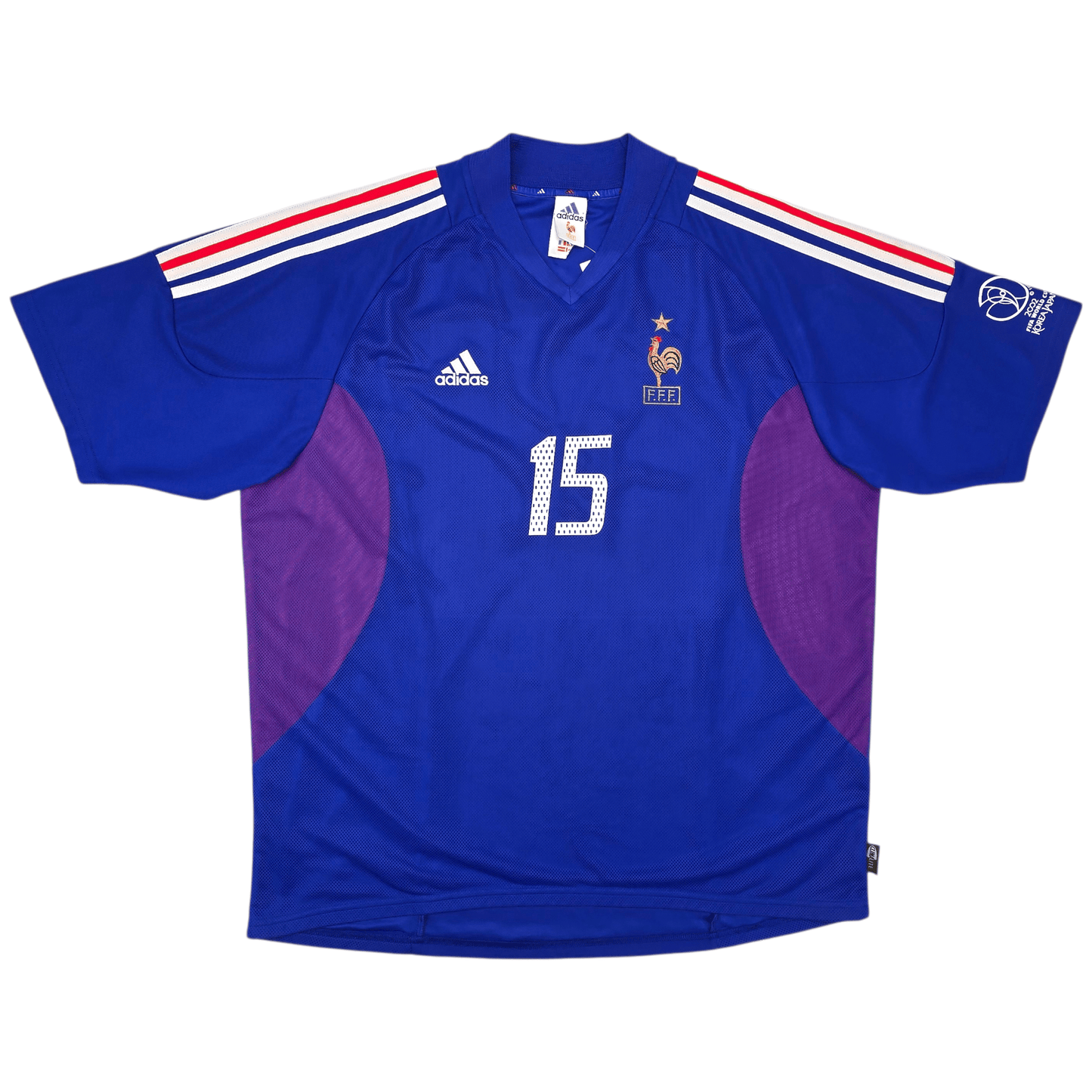2002/04 France Home Football Shirt (XL) Adidas #15 Thuram