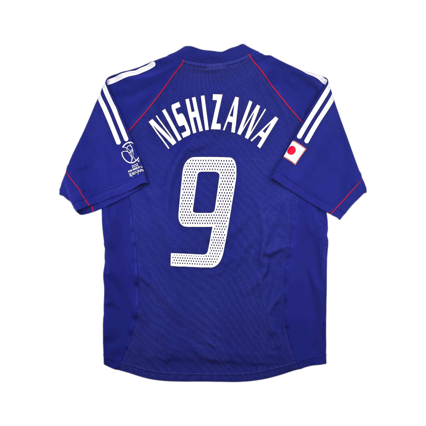2002/04 Japan Home Football Shirt (L) Adidas #9 Nishizawa