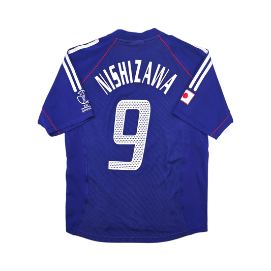 2002/04 Japan Home Football Shirt (L) Adidas #9 Nishizawa