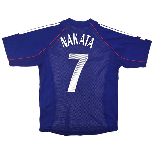 2002/04 Japan Home Football Shirt (M) Adidas #7 Nakata (Player Version)