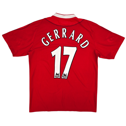 2002/04 Liverpool Home Football Shirt (M) Reebok #17 Gerrard