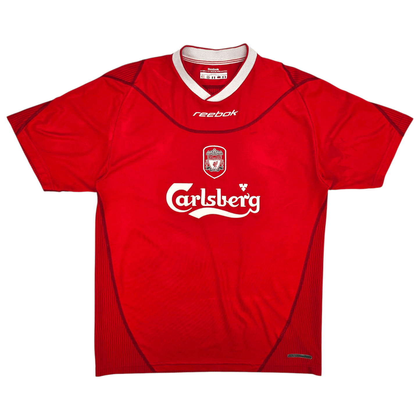 2002/04 Liverpool Home Football Shirt (M) Reebok #17 Gerrard