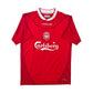 2002/04 Liverpool Home Football Shirt (S) Reebok #5 Baros