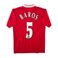 2002/04 Liverpool Home Football Shirt (S) Reebok #5 Baros