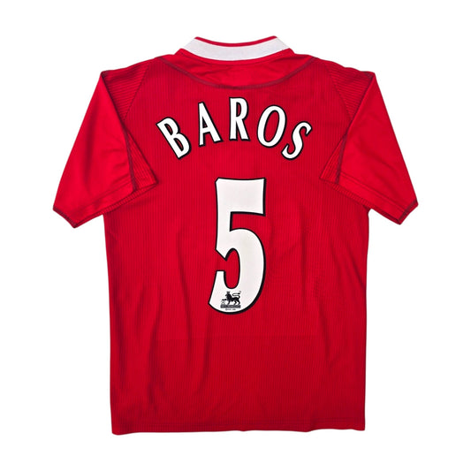 2002/04 Liverpool Home Football Shirt (S) Reebok #5 Baros