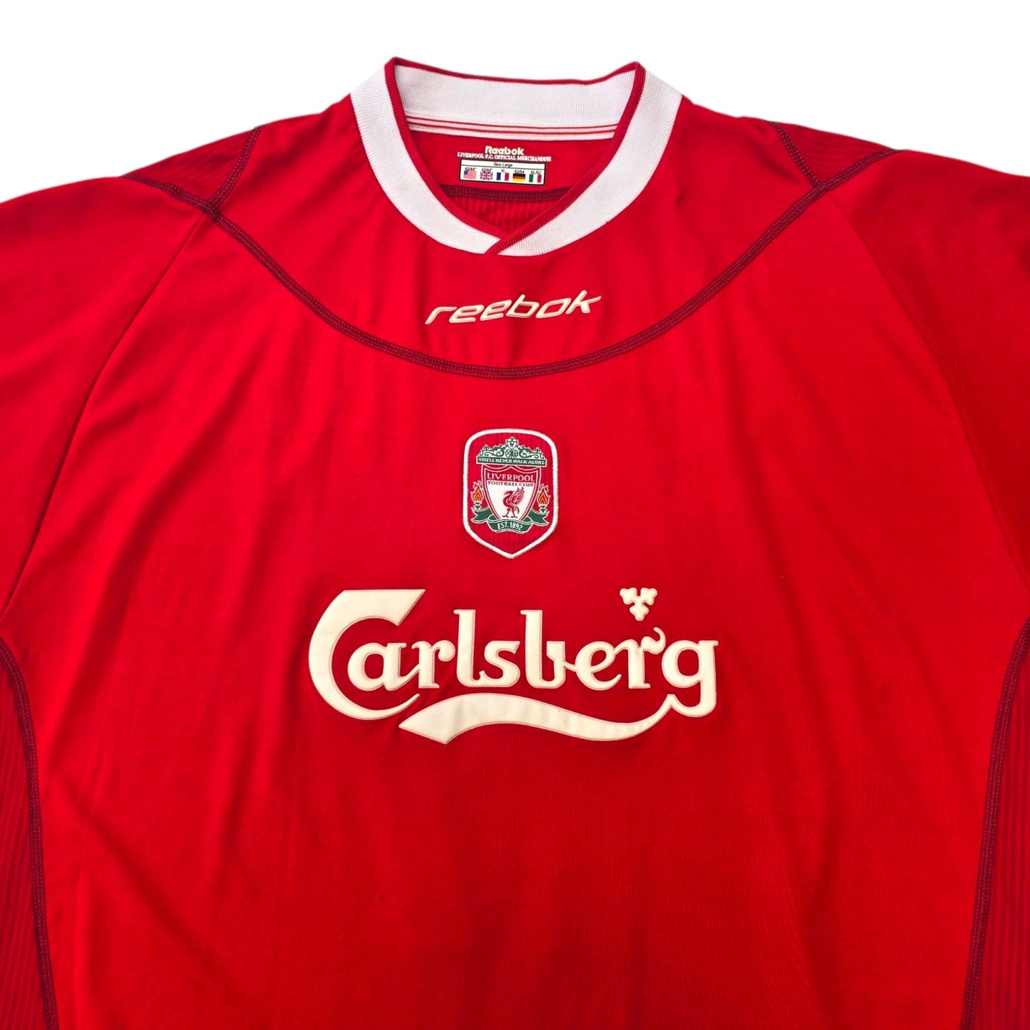 2002/04 Liverpool Home Football Shirt (XL) Reebok #17 Gerrard