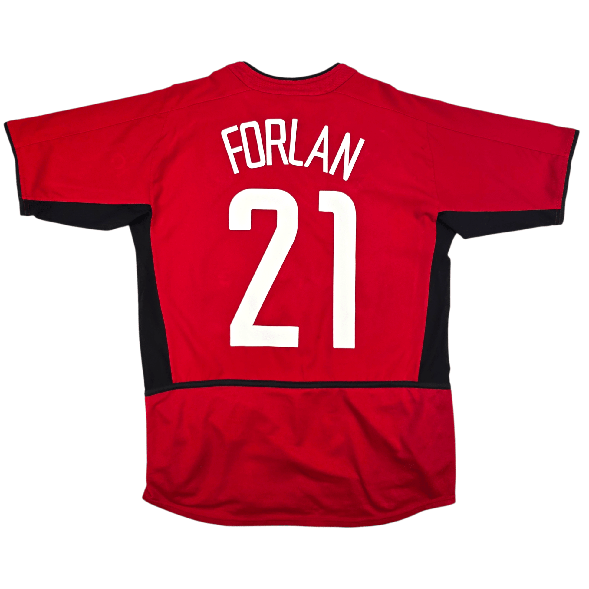Red sports jersey with 'Forlan 21' printed on the back against a white background