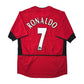2002/04 Manchester United Home Football Shirt (M) Nike #7 Ronaldo