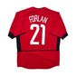2002/04 Manchester United Home Football Shirt (M) Umbro #21 Forlan | Player Version