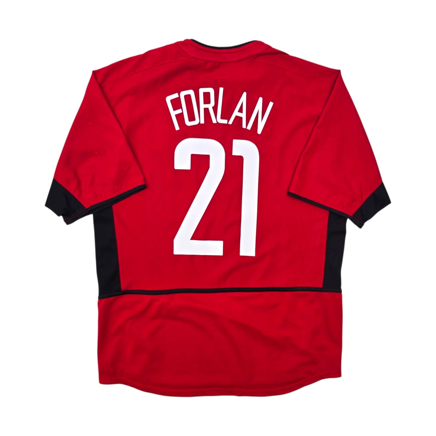 2002/04 Manchester United Home Football Shirt (M) Umbro #21 Forlan | Player Version