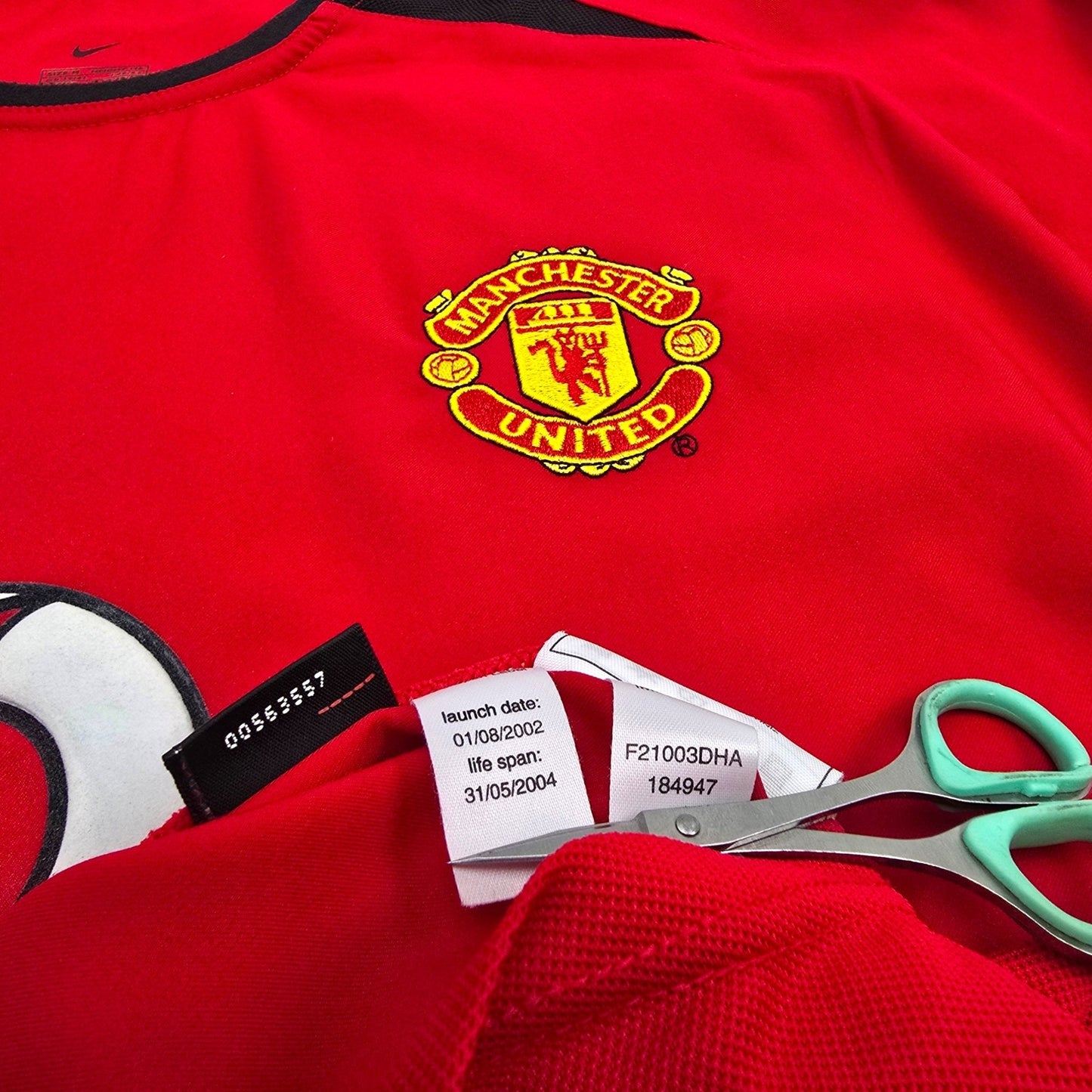 2002/04 Manchester United Home Football Shirt (M) Umbro #21 Forlan | Player Version