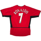 2002/04 Manchester United Home Football Shirt (S) Nike #7 Ronaldo