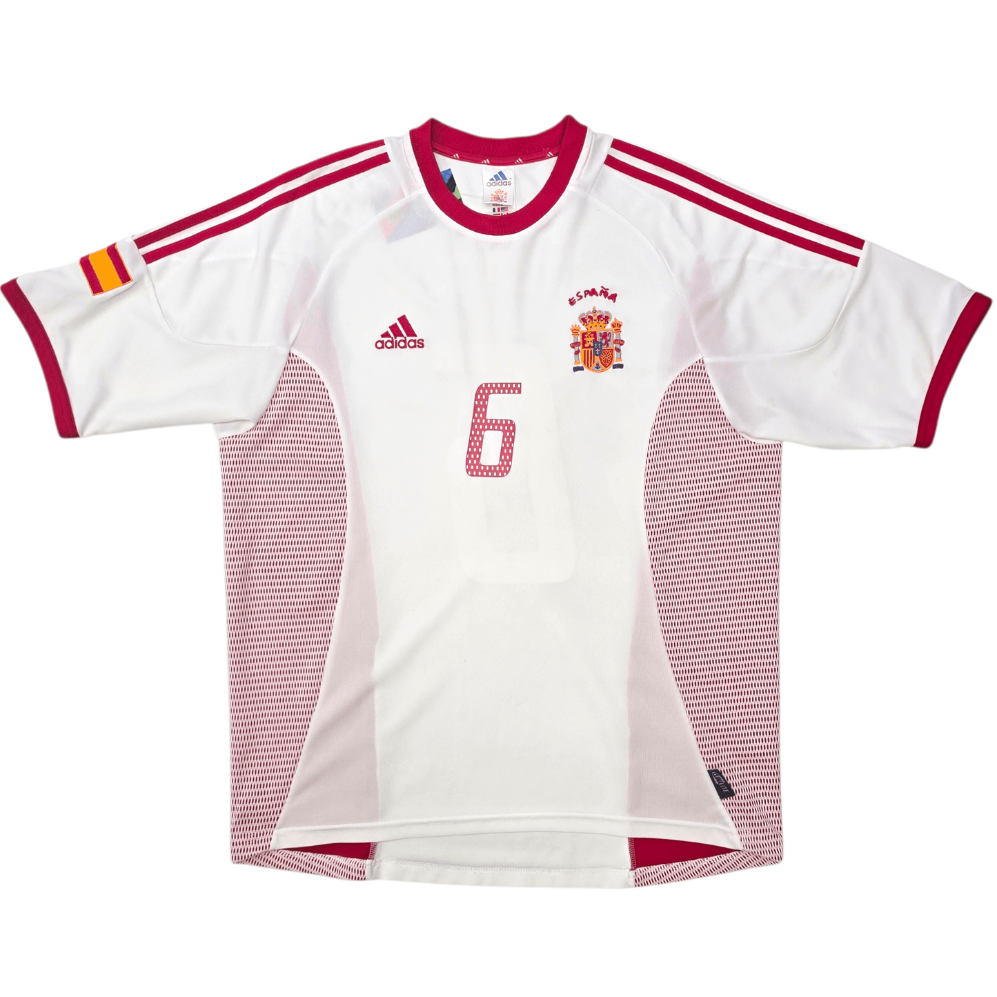 2002/04 Spain Away Football Shirt (L) Adidas #6 Hierro