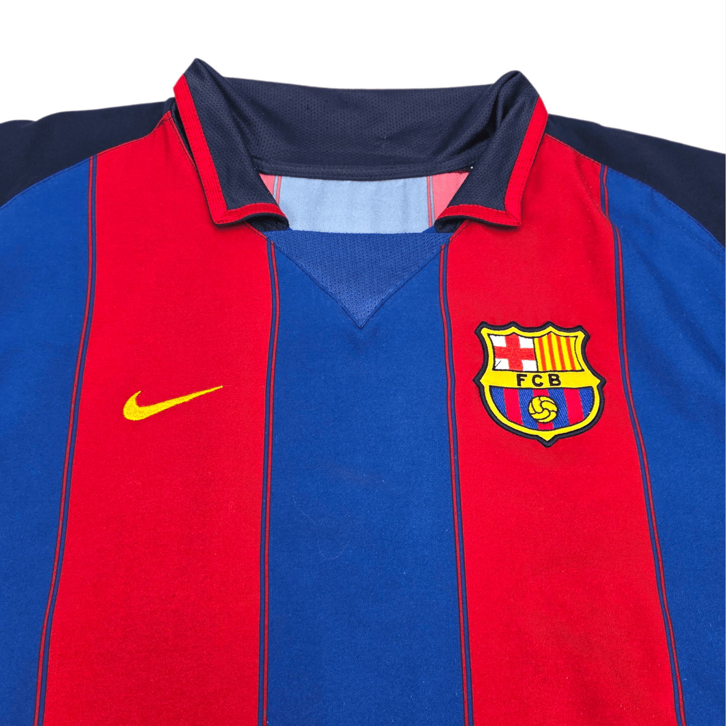 2003/04 Barcelona Home Football Shirt (M) Nike #10 Ronaldinho