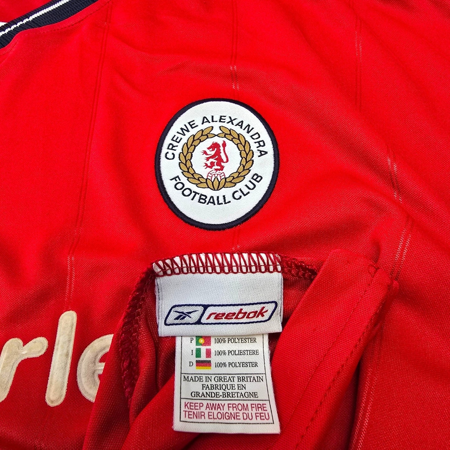 2003/04 Crewe Alexandra Home Football Shirt (XL) Reebok