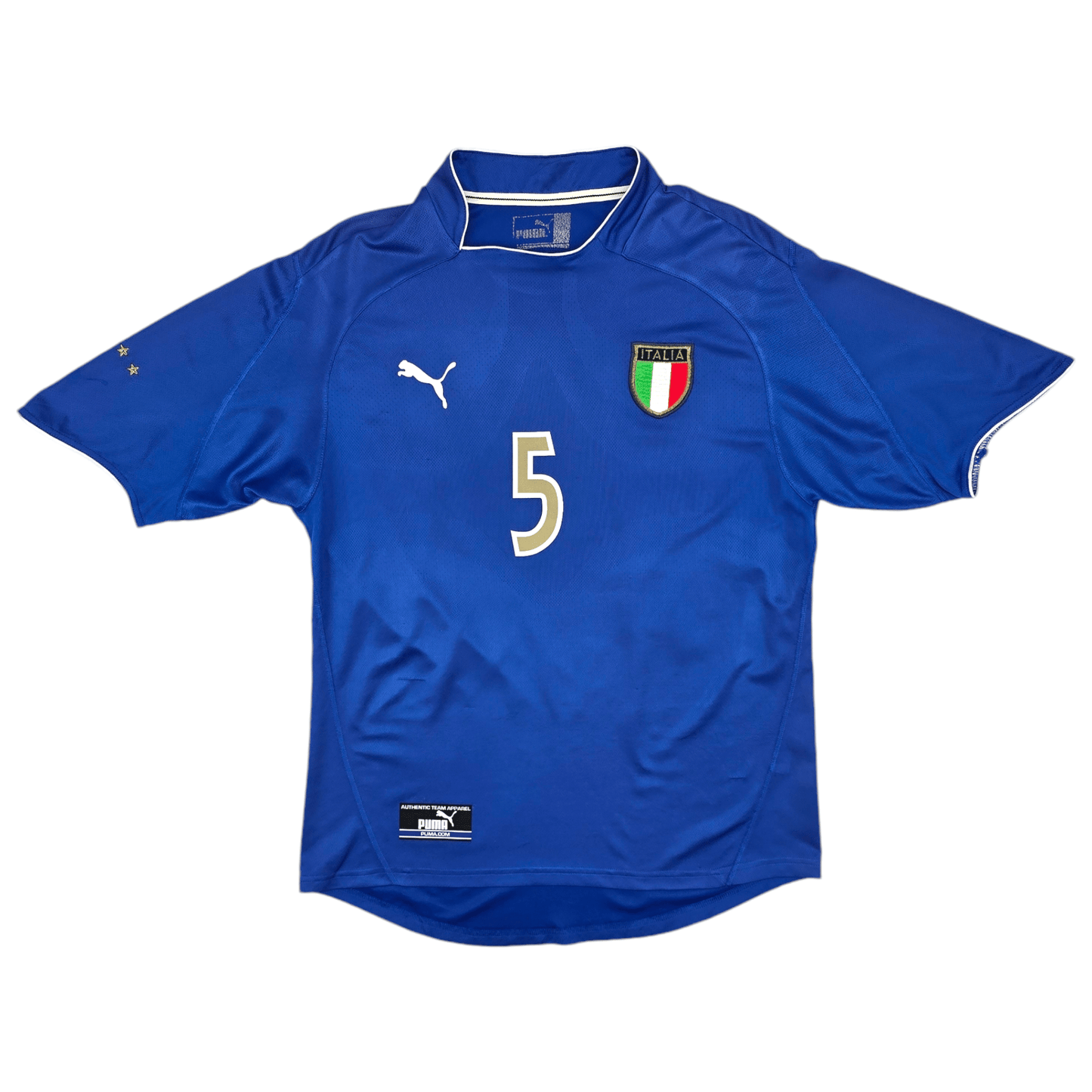 2003/04 Italy Home Football Shirt (M) Puma #5 Cannavaro