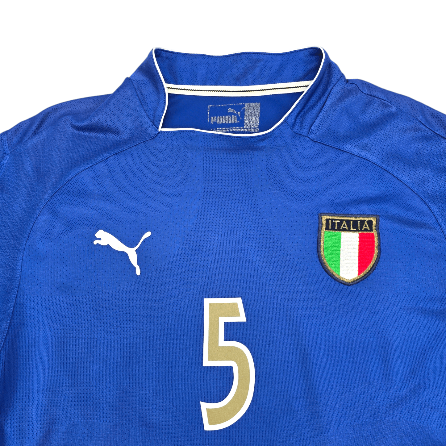 2003/04 Italy Home Football Shirt (M) Puma #5 Cannavaro