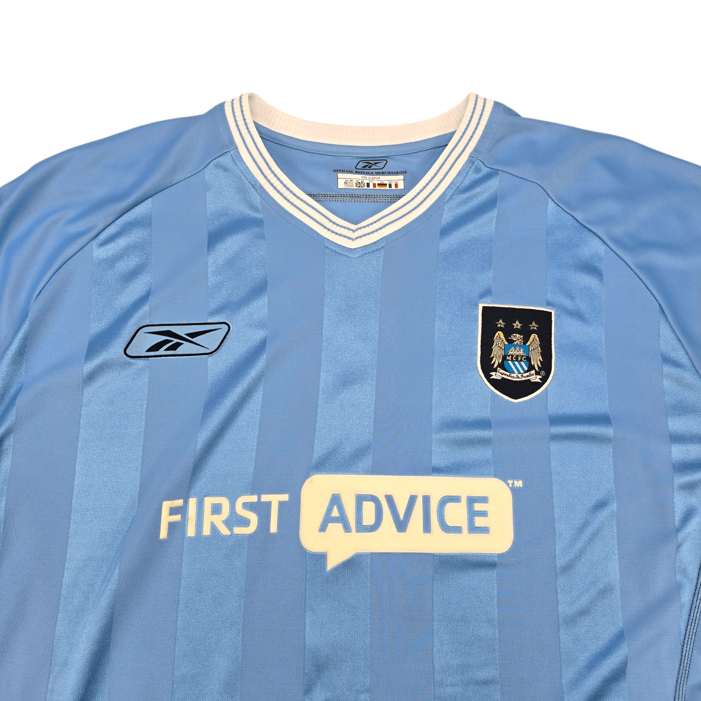 2003/04 Manchester City Home Football Shirt (2XL) Reebok #9 Wanchope