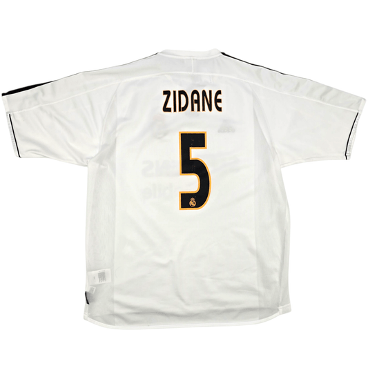 2003/04 Real Madrid Home Football Shirt (L) Adidas #5 Zidane