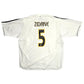 2003/04 Real Madrid Home Football Shirt (XL) Adidas #5 Zidane (Player Version)