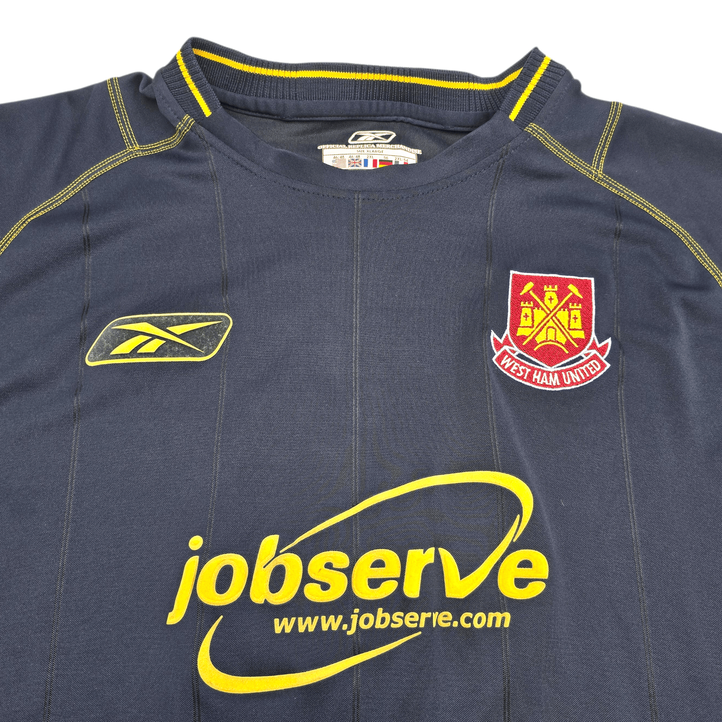 2003/04 West Ham United Away Football Shirt (XL) Reebok #4