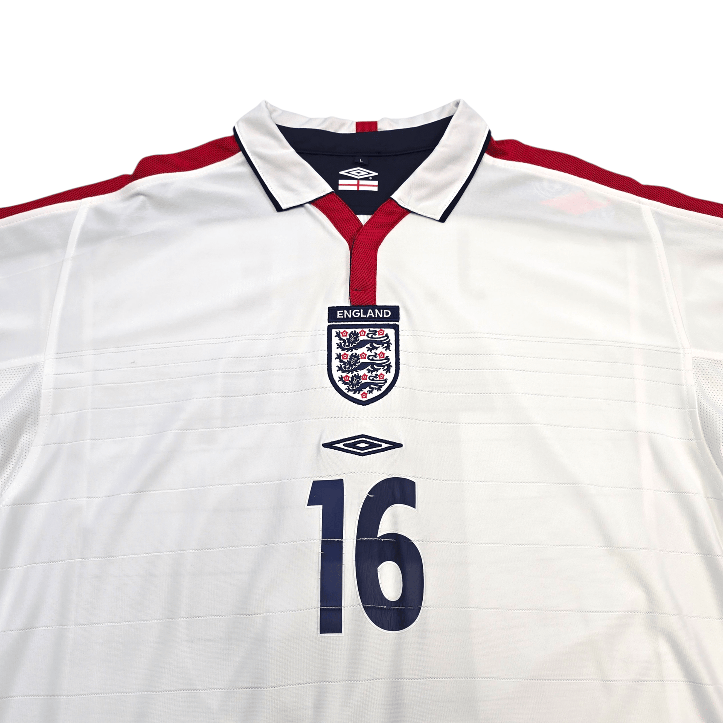 2003/05 England Home Football Shirt (L) Umbro #16 J. Cole