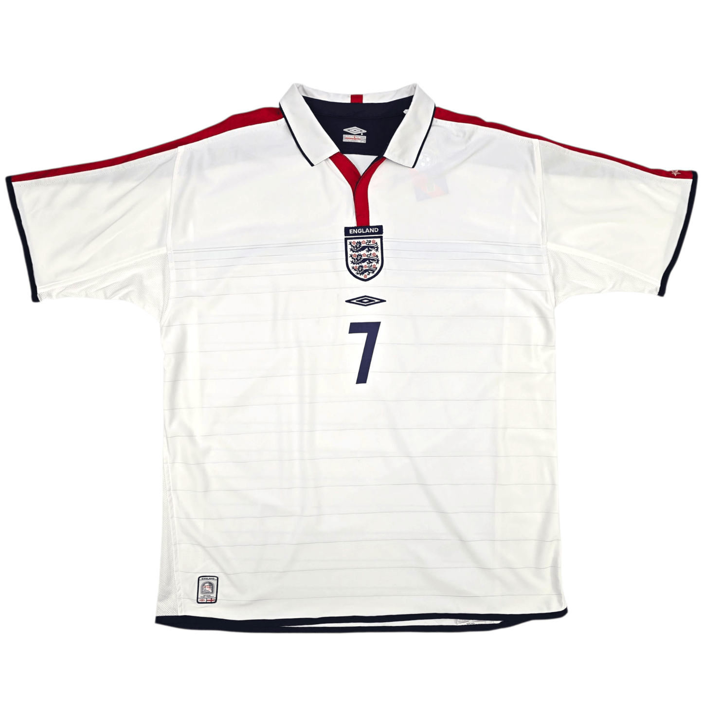 2003/05 England Home Football Shirt (XL) Umbro #7 Beckham