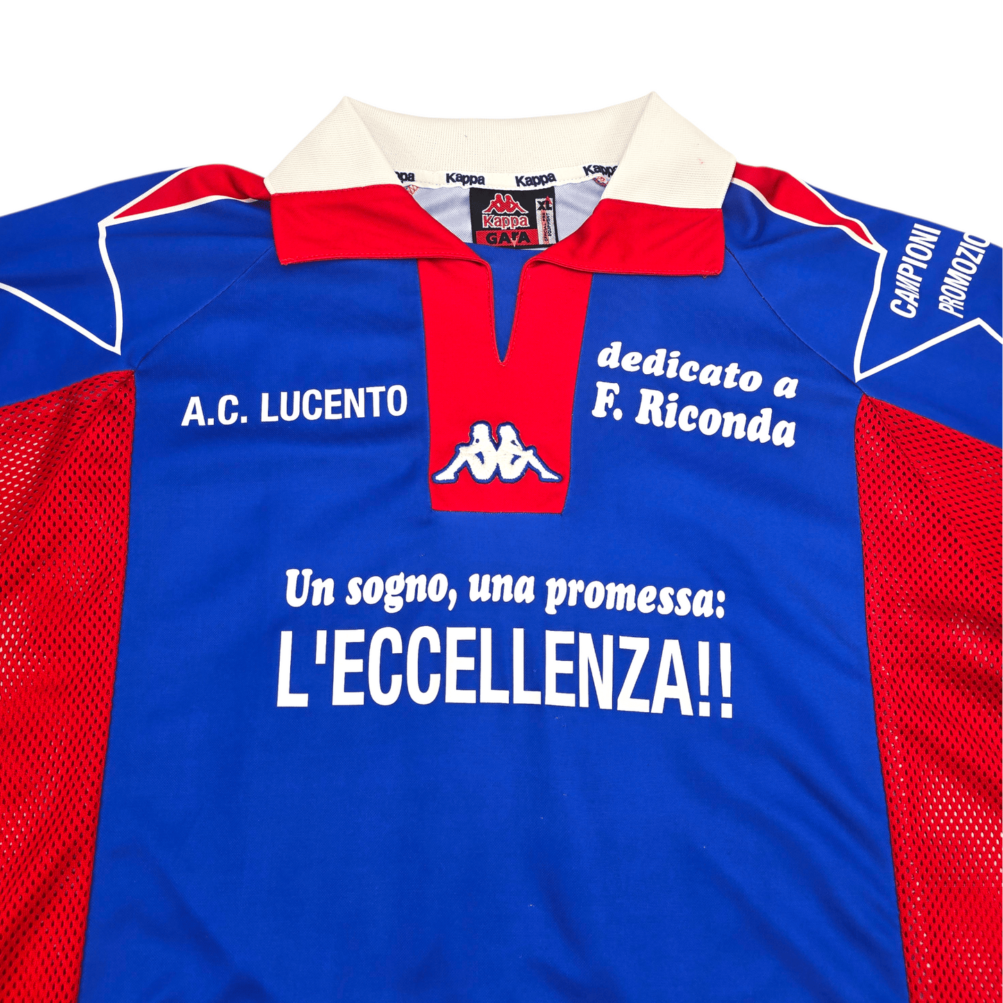 2004/05 AC Lucento Home Football Shirt (XL) Kappa #66 Paolino